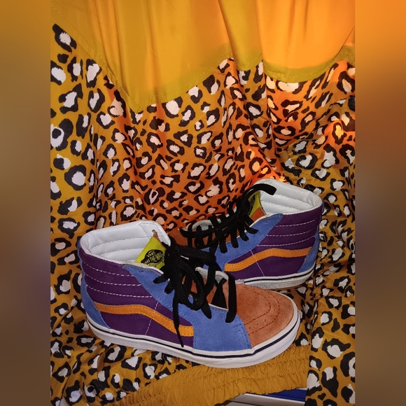 Vans world's #1 skateboard shoes high top retro sk8-kids vintage - Picture 3 of 9